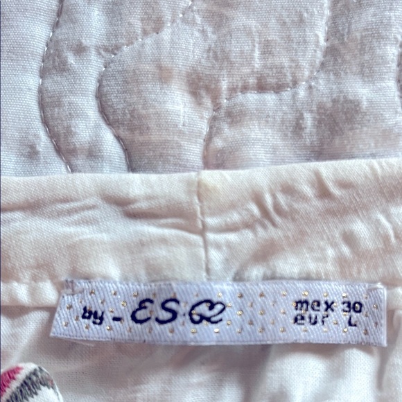 White Embroidered Jacket with Pompoms Tie Boho Vibes Like New Size Large​ - Picture 7 of 13